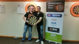 2015-06-11 - Winmau Darts Centre Knockout - Runner Up Ash Hykin (left) and Winner Matt Padgett (right)