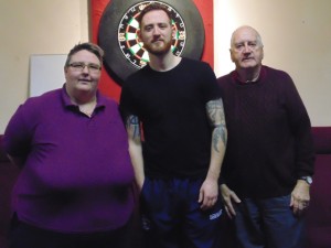 2016-02-11 - Forest of Arden Secretary's Shield Sue Kingdon (Organiser), Rob Jelly (Runner Up), Trevor Edwards (Treasurer)