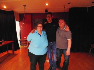 2016-03-09 - South Birmingham League Doubles Knockout Sue Kingdon (Organiser), Ash Kavanagh & Dean Young Winners)