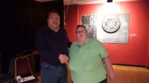 2016-04-17 - South Birmingham League Captains Cup Winner Paul Moran and Sue Kingdon (League Secretary)