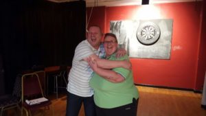 2016-04-17 - South Birmingham League Secretary's Cup Winner Dean Young and Sue Kingdon (League Secretary)