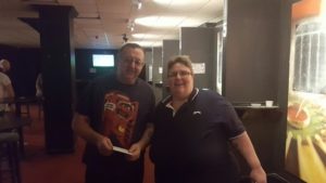 2016-04-24 - Riley's Last Sunday in the Month Neil Parsonagee (Plate Winner) and Sue Kingdon (Organiser)