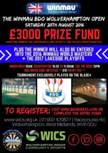 2016-08-20 - Winmau BDO Wolverhampton Open Poster