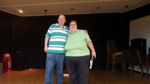 2016-07-25 - South Birmingham League - Secretaries Cup - Neil Parsonage (Winner) and Sue Kingdon (Organiser)